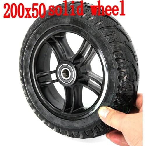 200x50 Solid Tire Tubeless Wheel Hub For 8 Inch Electric Skateboard Wheel Chair Car