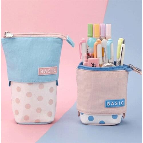 Pencil Case Pen Holder Cool Estuche Japanese Stationery Girl School Kit Cute Things Canvas Pencil Cases Kawai Office Supplies