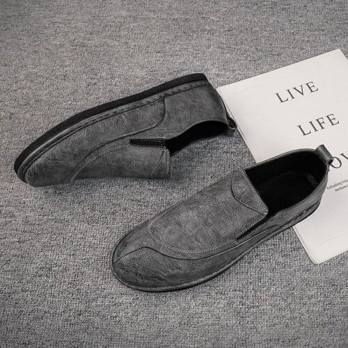 Black classic breathable men mens cuero casual loafers man para Male leather size male masculino zapatillas fashion summer uomo