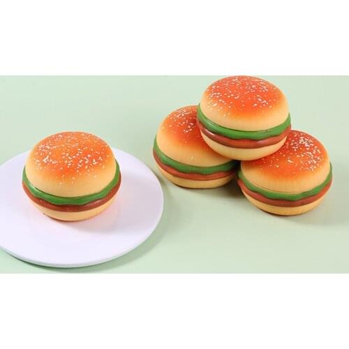 Children Simulation Food Hamburger Toy Pretend Play Miniature Snack Burger Educational Toys For Kid
