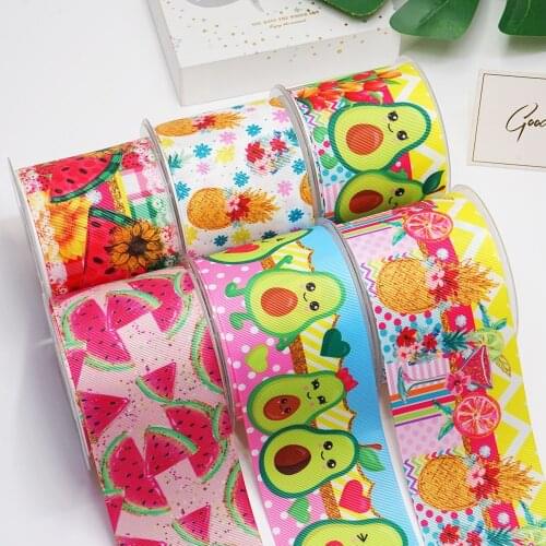 DIY Cartoon Fruit Printed Grosgrain Ribbon For Craft Supplies Sewing Accessories 5 Yards, Planar Resins Mold 10 Pieces. 53367