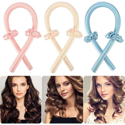 Heatless Curling Rod Headband No Heat Curls Ribbon Hair Rollers Sleeping Hair Curlers DIY Hair Styling Tools
