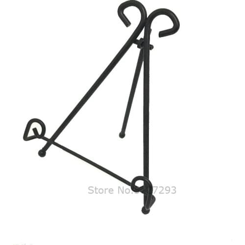 5 inch Height Black Metal Iron Curved Design Adjustable Frame Display Stand For Photo Picture Plates Book Arts Crafts Collection