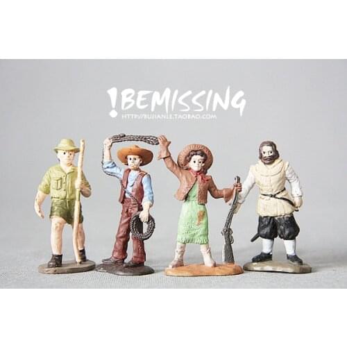 Miniature Farm Manor Profession City Figures Model Ornaments Firefighters Explorer Postman Hunter Farmer Child Action Figure Toy