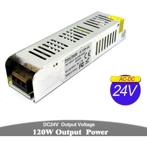 Single Output Power Supply DC24V 5A 120W Led Driver Transformers AC-DC 24V Power Adapter For CCTV Strip Modules Light Monitor