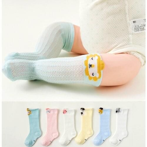 0-3Y baby boy girl socks newborn boys girls knee high long socks toddler sock summer cotton cute kids sokken children skarpetki