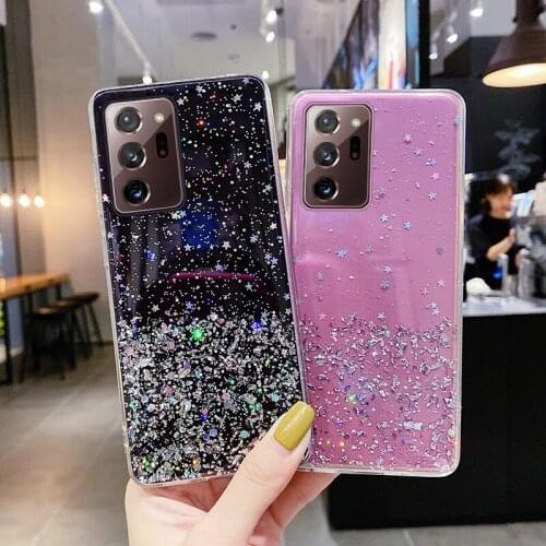 Luxury Bling Glitter Silicone Phone Case For Samsung Galaxy S21 S20 FE S10 E S9 S8 Note 20 10 Plus Ultra-thin Transparent Cover