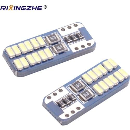 RXZ 100pcs T10 LED W5W LED 194 168 3014 led Reading lamp Clearance Lights 12V led t10 white Wholsale canbus Super bright