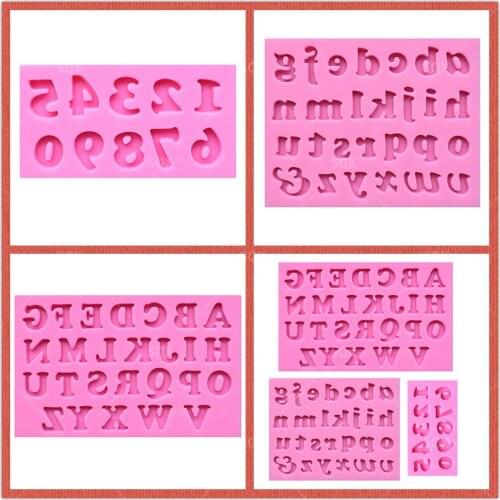 Digital suit Silicone Soap Mold Chocolate Fondant Cake Moulds Kitchen Baking Cake Tools