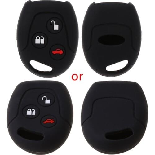 Silicone Car Remote Key Fob Case Shell 3 Buttons For Ford Mondeo Fiesta Focus