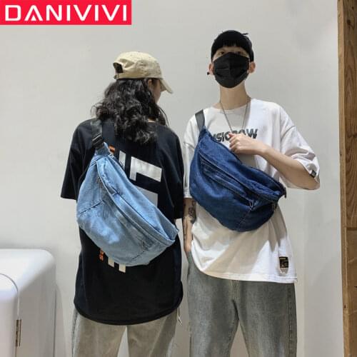 New Denim Shoulder Bag Girls Unisex Crossbody Bags for Women 2020 Large Capacity Messenger Bag Bolsos Para Mujer