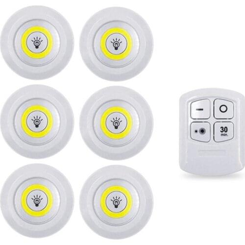 LED Wardrobe Light Adjustable Remote Control Push Button Showcase Lamp For Stairs Kitchen Bathroom Wardrobe Night Light