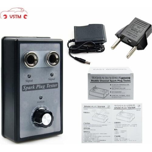 Car Spark Plug Tester Ignition Testers Automotive Diagnostic Tool Double Hole Analyzer for 12V Gasoline Vehicles Petrol Car