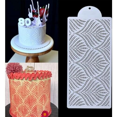 Wheat Spike Cake Border Stencil DIY Craft Drawing Mold Cakes Baking Templates Bakeware Kitchen Cake Decorating Tools