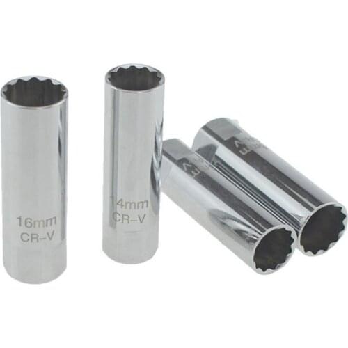 Universal 14/16mm Spark Plug Socket 12 Point Remover Wrench Removal Tool 12 Angle Drive Repair Accessories