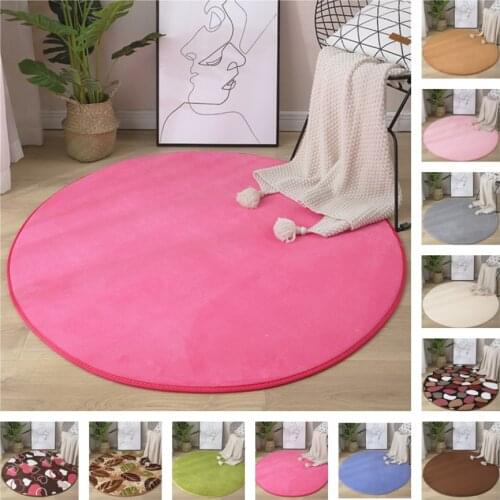 Newest Round Coral Velvet Carpet Color Water Absorption Sofa Carpet Memory Foam For Bedroom Living Room Children rug Yoga Mats