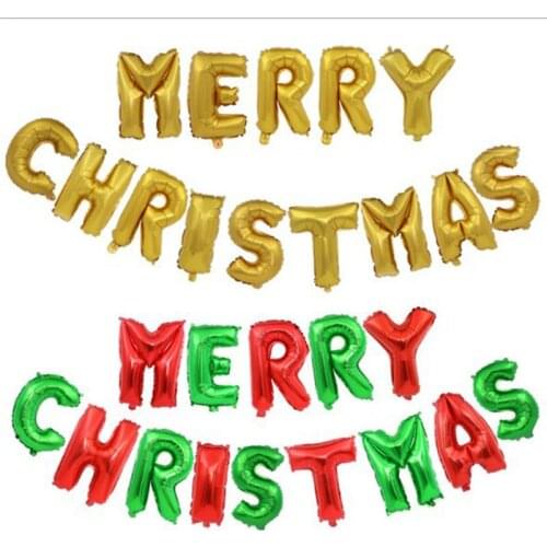 Navidad 2018 MERRY CHRISTMAS Letter Balloons 16inch Alphabet Globos Christmas Decorations for home Air Balloon New year decor