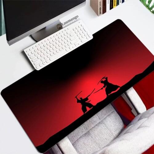 Japan Samurai Mouse Pad Large 900x400 Gaming Accessories Gamer PC Completo Computer Desk Mat Keyboard Mousepad For CS GO Carpet