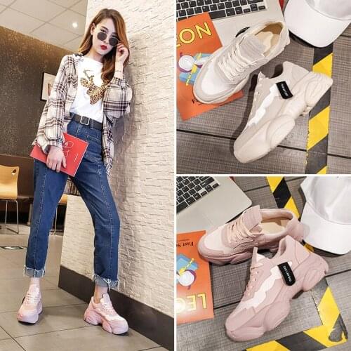 LZJ 2019 New Summer Breathable Mesh Lace-up Women Sneakers Fashion Thick Bottom Womens Platform Casual Shoes Zapatos De Mujer