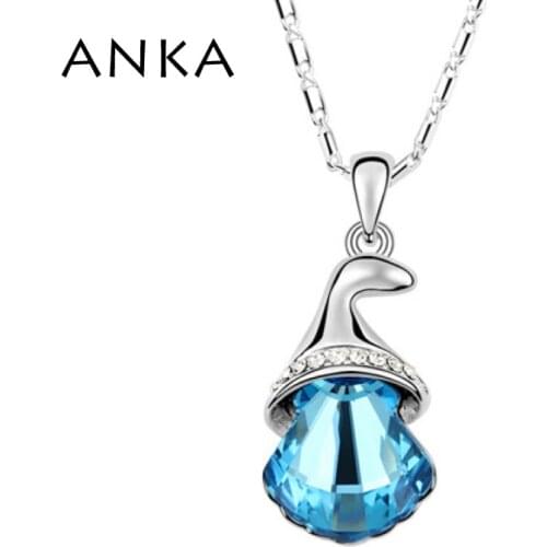ANKA Promotion Direct Selling Trendy Women Fine Jewelry Crystal Pendant Crown Necklace Crystals from Austria #90746