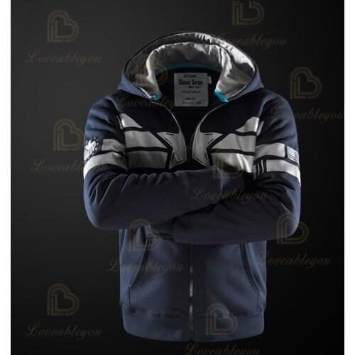 Winter Jackets and Coats Captain Hoodie Hooded Fashion Thick Zipper Men Cardigan Sweatshirts