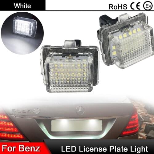 1 Pair For Benz C-Class W204 W205 W216 W218 E-CLASS W212 S-CLASS W221 SL W231 R231 S-CLASS W222 CLA LED License Plate Light