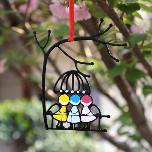 1Pcs Art Tracery Angel Couple Love Home Decoration Gifts Wind Chimes And Hanging Ornaments