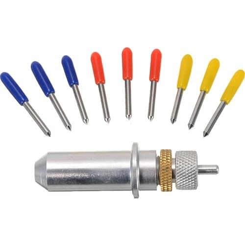 15pcs 30/45/60 Degree Blades Vinyl Cutter For Roland Carving Cutting Plotter Tungsten Steel Blade Holder