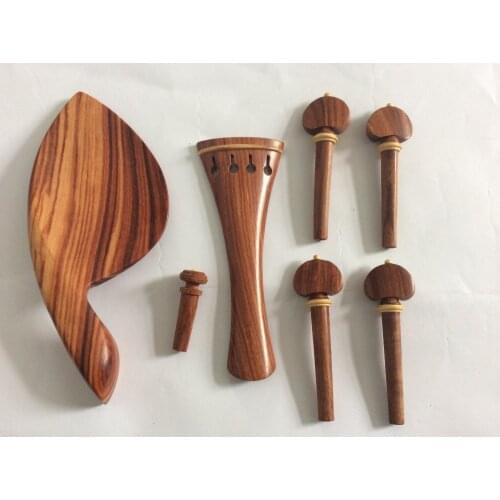2 sets of 4/4 Violin Fittings natural rose-wood