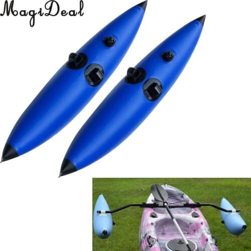 2 Pieces Premium Blue PVC Kayak Outrigger / Stabilizer Water Float Buoy for Boat Fishing Standing Stand-Up Paddleboard Beginners
