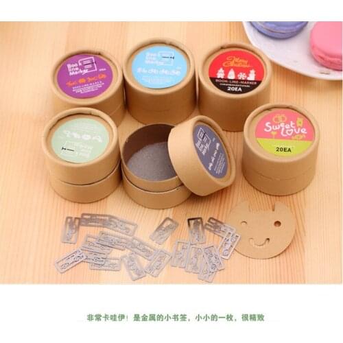 20pcs/lot cartoon mini metal Clips Cute Cartoon Animal Plated Sliver Bookmarks Stationery Gift book line marker