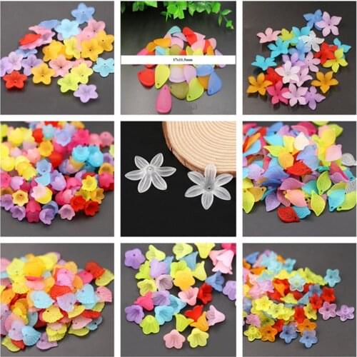50pcs Leaves Flower Petals Charms Pendants Connectors DIY Earrings Bracelet Making Findings Handwork Fashion Jewelry Accessories