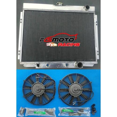 For Ford Mustang/1967 1968 1969 70 Mercury Cougar / XR7 Aluminum Radiator & fans 1967-1970 1968 1969 1970 67 68 69 70