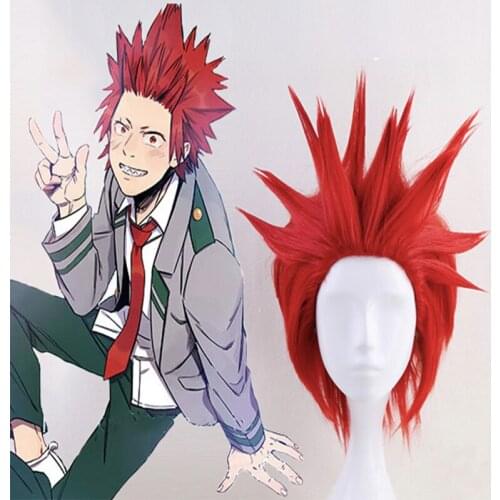 Anime My Hero Academia Cosplay Wig Eijirou Kirish Cosplay Wigs Heat Resistant Synthetic Halloween Boku No Hero Academia Deku Wig