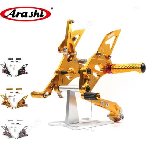 Arashi CNC Adjustable Footrests For SUZUKI GSXR1000 2009 - 2016 Foot Pegs Footrest GSXR-1000 2010 2011 2012 2013 2014 2015 GSXR