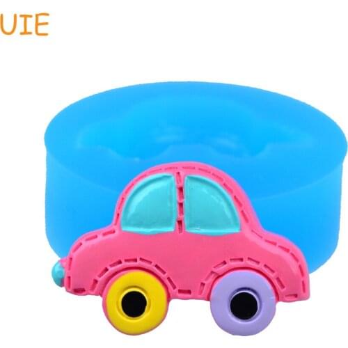 FYL402U 31.7mm Car Flexible Silicone Mold - Fondant, Cake Decoration, Food Safe, Icing, Resin Clay, Jewelry Chocolate Mold