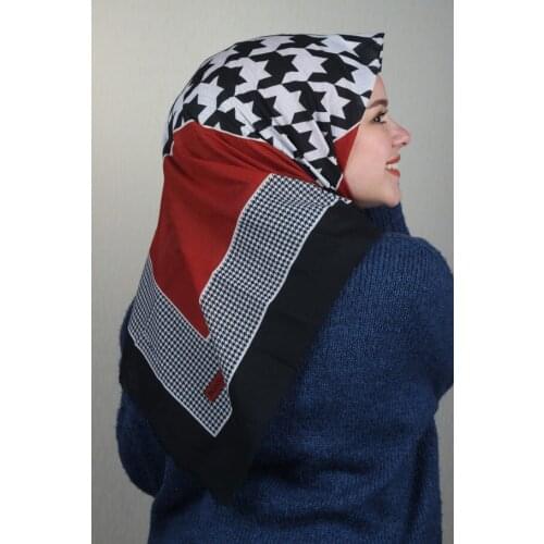 BONJELA PATTERNED COTON SCARF-DESEN-60-RENK-17