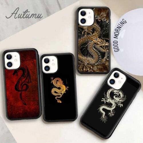 Chinese Dragon Phone Case for iPhone 11 12 Pro Max mini X XR XS SE 2020 5 6S 7 8 Plus Samsung Galaxy S8 S9 S10 Cover shell