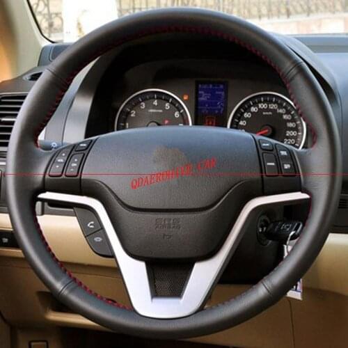 QDAEROHIVE Artificial micro fiber Leather Car Steering Wheel Cover for Honda CRV CR-V 2007-2011