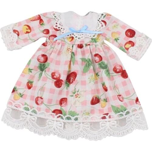 DBS blyth doll icy licca cherry strawberry dress lace lolita dress, no doll only dress