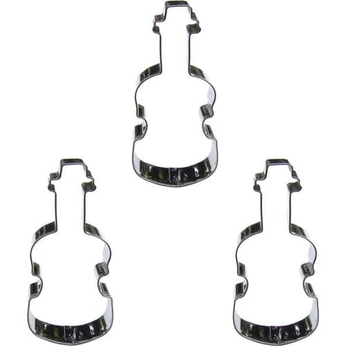 Guitar shape 3 piece cookie cutting molds, baking tools, cake decorating soft candy tools