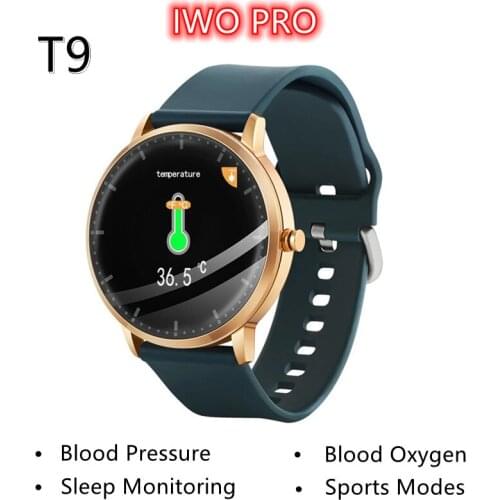 IWO PRO Smart Watch T9 Smart Watch Blood Pressure Heart Rate Temperature Monitor Sports Braclet Band Smartwatch For Android IOS