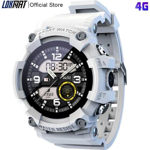 LOKMAT SKY 4G Smart Watch Men SIM Card Camera Phone Smartwatch HD Video Clock Information Reminder Sport SOS Global Version
