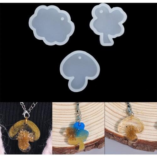 Mini Pendant Silicone Mold Cloud Resin Necklace Keychain Pendants Mould Kit for DIY Epoxy Resin Craft Jewelry Making Accessories