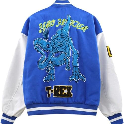 Men PU Leather Stitching Sleeve Varsity Jacket Couple Letter Embroidery Contrast Loose Baseball Uniform Male Fall Creative Coat