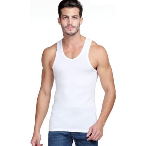 Soft Modal Elastic Mens Tank Tops Slim Undershirt Vest Sleeveless Shirt Fitness Man Singlet