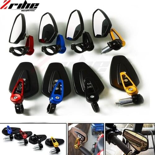 New Brand 7/8" 22mm Motorcycle CNC Aluminum Handle Bar End Rearview Side Mirror Pair For BMW KAWASAKI DUCATI YAMAHA SUZUKI