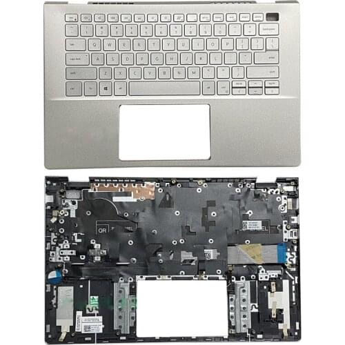 NEW Laptop Palmrest Upper Case With US Keyboard for Dell inspiron 14 5401 5402 5405 09TNWY Silver Computer Case