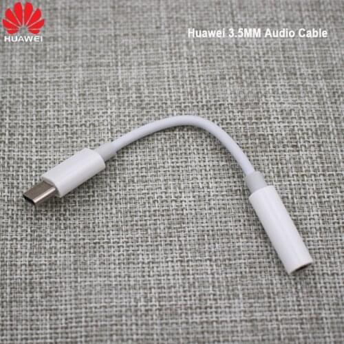 Original HUAWEI Type-C Audio Cable Type C To 3.5mm Jack Earphone Adapter For Honor 30 V30 Pro Mate 30 Pro XS RS Nova 5i 6 7 Pro