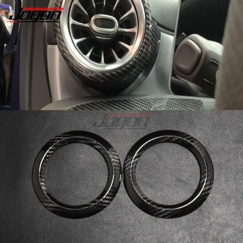 Real Carbon Fiber Car Side Airvent AC Vent Trim For Mercedes Benz A B GLA GLB CLA A45 W177 V177 H247 X247 C118 W118 2020 2021